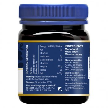 Manuka Health New Zealand MGO 400 + 250 g