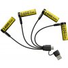 NITECORE NH2400 set 4ks Li-ion AA battery 1,5V 2400mAh USB-C nabíjací port + nabíjací multi kábel