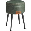 SONGMICS Taburet s úložným priestorom VASAGLE EDGAR zelený