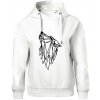 Geometria - vlk - vyjúci - Oversized mikina dámská Moon - kratšia + širšia - XL ( Biela )