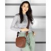 MARCO MAZZINI Kožená crossbody kabelka | hnedá vs42b