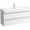 Kúpeľňová skrinka pod umývadlo Laufen Val 118x52x41 cm biela mat H4102221601001