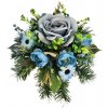 Smútočný aranžmán betonka umelé peonie pivonie, ruže a doplnky Ø 30cm x 18cm