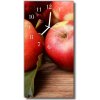 Sklenené hodiny vertikálne Kuchyňa jablko farebné ovocie 30x60 cm