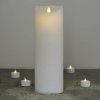 SIRIUS Vosková sviečka LED, 30 cm, biela