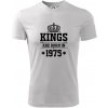 Kings are born in 1975 - Pánske tričko Fantasy športové - XL ( Biela )