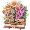 Drevené 3D puzzle - Drevená kvitnúca kniha ROWOOD TW04H