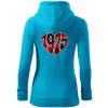 1975 v srdci - Mikina dámska trendy zipper s kapucňou - L ( Svetlý tyrkys )