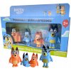 BLUEY SADA 4 FIGÚROK RODINKA FIGÚRKY BINGO CHILI BANDIT MAMA DARČEK 8CM
