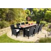 ZahradnyNabytok Záhradná ratanová zostava Berlin 1+8 - čierna/drevo