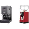 Gaggia New Classic E24 BC, grey + Eureka Mignon Perfetto, CR ferrari red