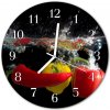 Nástenné sklenené hodiny Paprika fi 30 cm