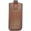 Vysouvací pouzdro pro telefon MOBIOLA MB2400, MB3200i, MB4280, kožené, hnědé (MB3200i-CSBRN)
