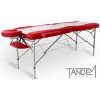 Tandem Skladací masážny stôl Profi A2D Duo krémovo-červená 195 x 70 cm