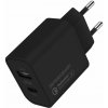 COLORWAY 1x USB a 1x USB-C/ síťová nabíječka/ 20W/ 100V-240V/ Černá CW-CHS025QPD-BK
