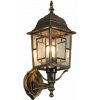 TRIO 205960128 VOLTURNO vonkajšie nástenné svietidlo 1xE27 IP23 starožitná mosadzná
