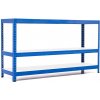Policový regál Trestles RH 1000x1400x450, nosnosť 900 kg, 3 police bílé Farba: modrá