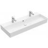 Villeroy & Boch Memento 2.0 - Dvojumývadlo 120x47 cm, s prepadom, 2 otvory na batériu, alpská biela 4A22C401