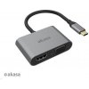 AKASA adaptér USB-C 2-in-1 (single or dual display output, HDMI & VGA) AK-CBCA23-18BK