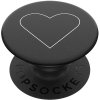 PopSockets PopGrip White Heart Black 800667