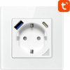 Avatto Smart WiFi nástenná zásuvka Avatto N-WOT10-USB-W USB a USB-C TUYA (biela)