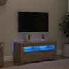 TV skrinka s LED svetlami dub sonoma 90x35x40 cm