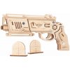 Woodcraft Drevené 3D puzzle Zbraň na gumičky Falcon prírodná