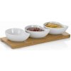 KELA Servírovací misky PHILIPA 4ks porcelán/bambus KL-12260
