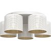 Luminex Luster prisadený LOFT SHADE 5xE27/60W/230V biela/zlatá LU5263 + záruka 3 roky zadarmo