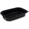 Menu misa čierna do mikrovlnky 850 ml, M 22x15 x 4,5 cm (PP) [50 ks] 78185