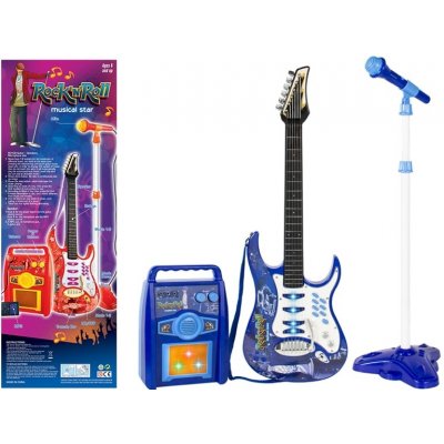 Lean Toys Gitara s mikrofónom a zosilňovačom modrá od 49 € - Heureka.sk
