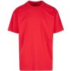 Build Your Brand Pánske tričko Heavy Oversize Tee - Červená | 4XL
