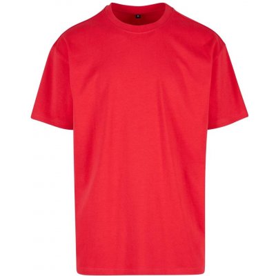 Build Your Brand pánske tričko Heavy Oversize Tee červené