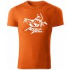 T-ričko Honda Africa Twin CRF1000L pánske tričko Farba trička: Oranžová, Farba potlače: Biela, Veľkosť: 3XL