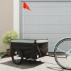 VidaXL Príves na bicykel, čierno-sivý, 45 kg, železo