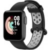 ESES Silikonový řemínek dírkovaný černošedý pro Xiaomi Mi Watch Lite 1530002412