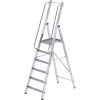 Hliníkový stojací rebrík so stupňami ,s výstupom z jednej strany MUNK