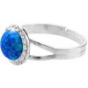 Prsteň tmavo modrý opál so Swarovski Elements Dark Blue
