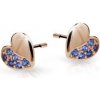 Cutie Jewellery Detské náušnice z ružového zlata C2160-30-X-4 modrá