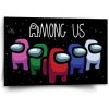 Sablio Obraz AMONG US Čierny vesmír - 60x40 cm