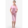 GINA dámské pyžamo ¾ dámské 3/4 kalhoty šité s potiskem 19140P - cukrová fruktóza - L