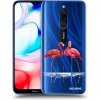 Picasee silikónový prehľadný obal pre Xiaomi Redmi 8 - Flamingos pár