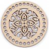 Veko na pletenie / háčkovanie mandala Ø15 cm - 1 ks 3 prírodná svetlá
