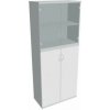 Policová skriňa Strong, 80x192x40 cm, biela/sivá