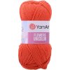 Pletacia bavlnená priadza YarnArt FLOWERS UNICOLOR 761 oranžová neonová