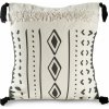 Takoy Dekoračná obliečka na vankúš v štýle BOHO s ozdobnými bambuľkami a geometrickou potlačou-HF-440123 | 45 x 45 cm