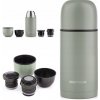 Termoska Meteor 750 ml nerezová oceľ zelená, dvojité steny + 2 poháre
