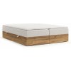 Boxspring posteľ s úložným priestorom v béžovo-prírodnej farbe 140x200 cm Faro – Maison de Rêve