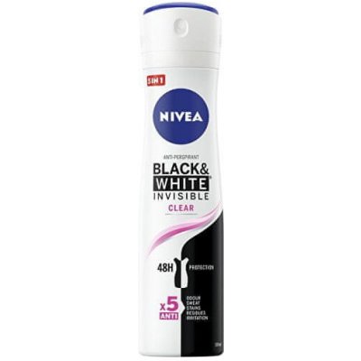 Nivea Antiperspirant v spreji Invisible For Black & White Clear 150 ml