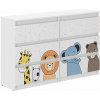 Detská komoda so 6 zásuvkami, MINI ZOO